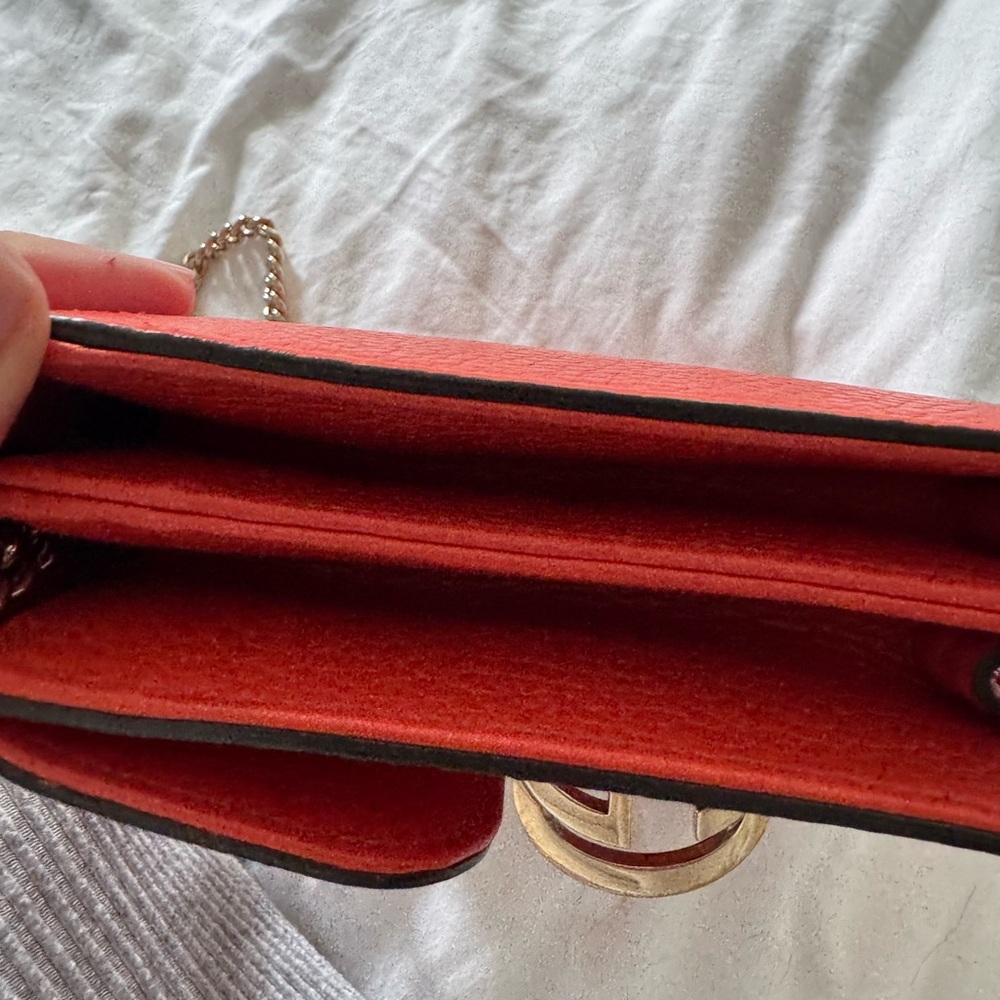Gucci Orange Mini Bag with Gold Chain - Picture 7 of 10